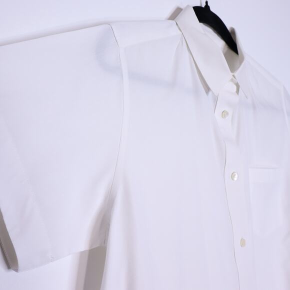 SACAI Cotton Poplin Flared Button Down Shirt White Back Pleated Women's 4/US 12 - Picture 8 of 13